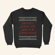 Brandi Carlile Merch Gay For Christmas Crewneck Sweatshirt Christmas Gifts For Music Lovers - Lilybirchmarket