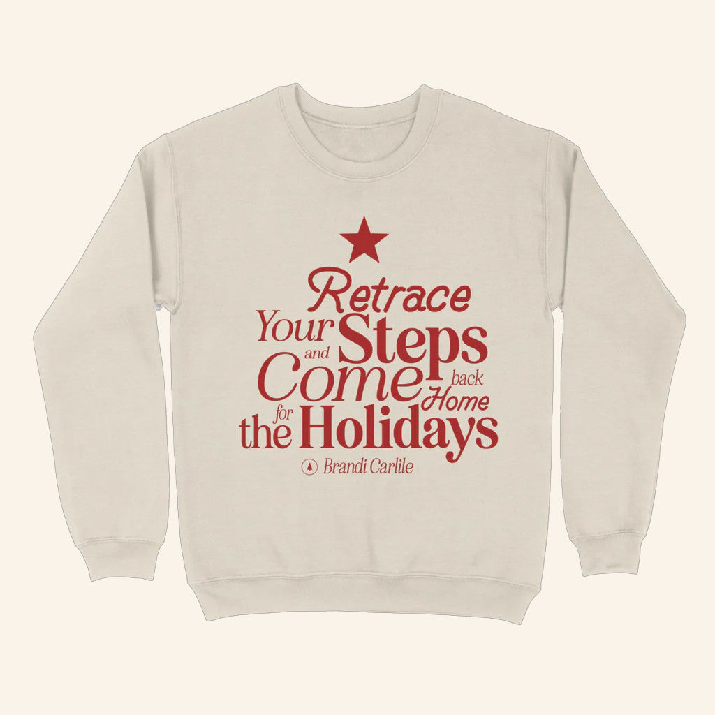 Brandi Carlile Merch Home For The Holidays Crewneck Sweatshirt Gift Ideas For Music Lovers - Lilybirchmarket
