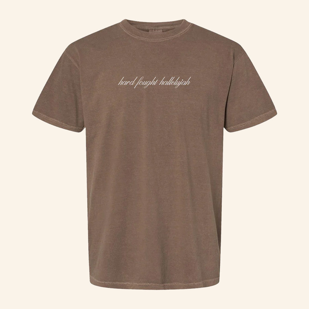 Brandon Lake Merch Hard Fought Hallelujah Script T-Shirt Gifts For Music Fans - Lily Birch Market