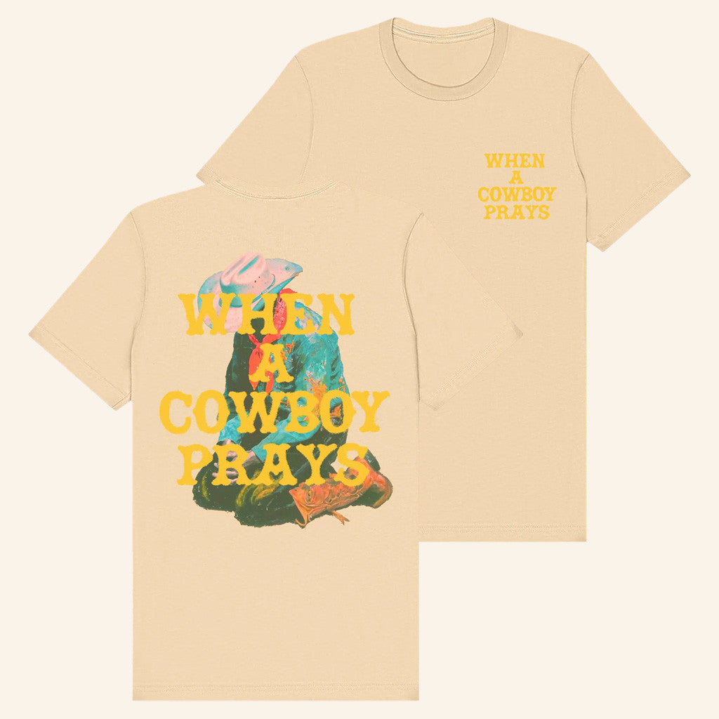 Brandon Lake Merch Praying Cowboy T-Shirt When The Cowboy Prays Shirt Gifts for Music Fans - Lily Birch Market