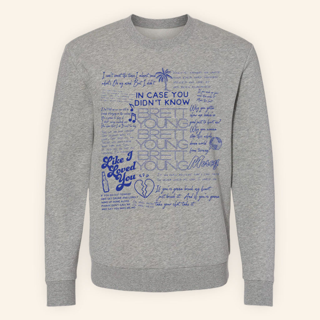 Brett Young Merch Tour 2025 Songs Sweatshirt Music Related Gifts For Guys - Lilybirchmarket