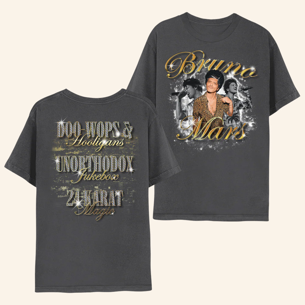 Bruno Mars Merch Bootleg T-Shirt Doo Wops And Hooligans Shirt Best Gifts For Music Fans - Lily Birch Market