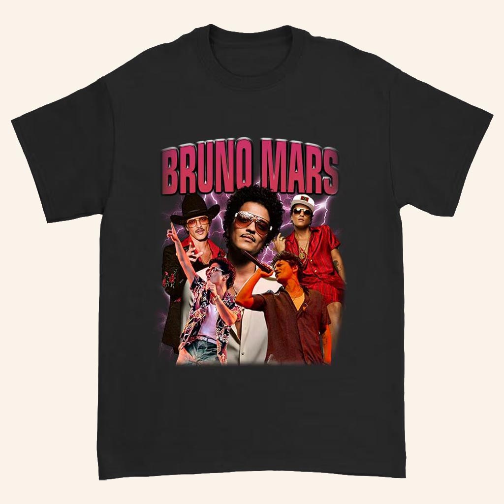 Bruno Mars Merch Bruno Mars Collage T-Shirt Best Gifts For Music Fans - Lily Birch Market