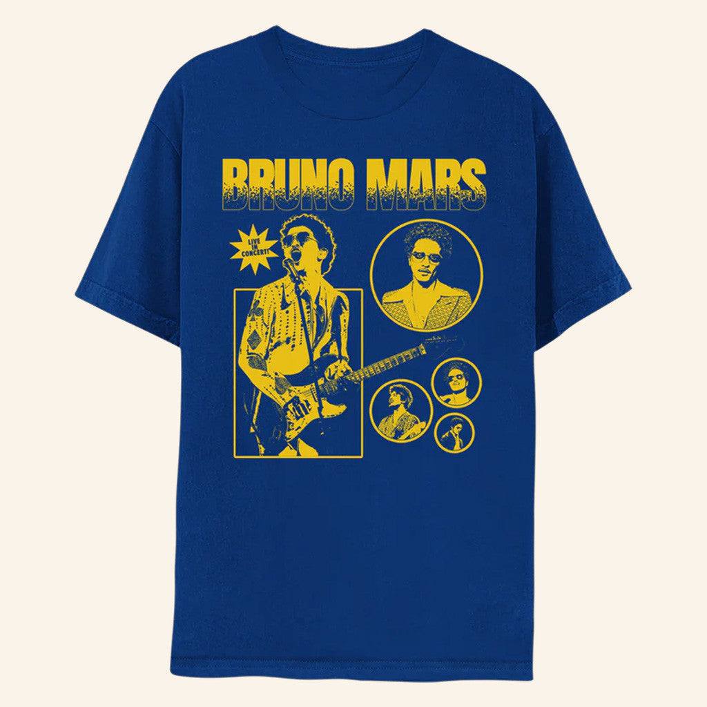 Bruno Mars Merch Bruno Mars Live In Concert T-Shirt Best Gifts For Music Lovers - Lily Birch Market