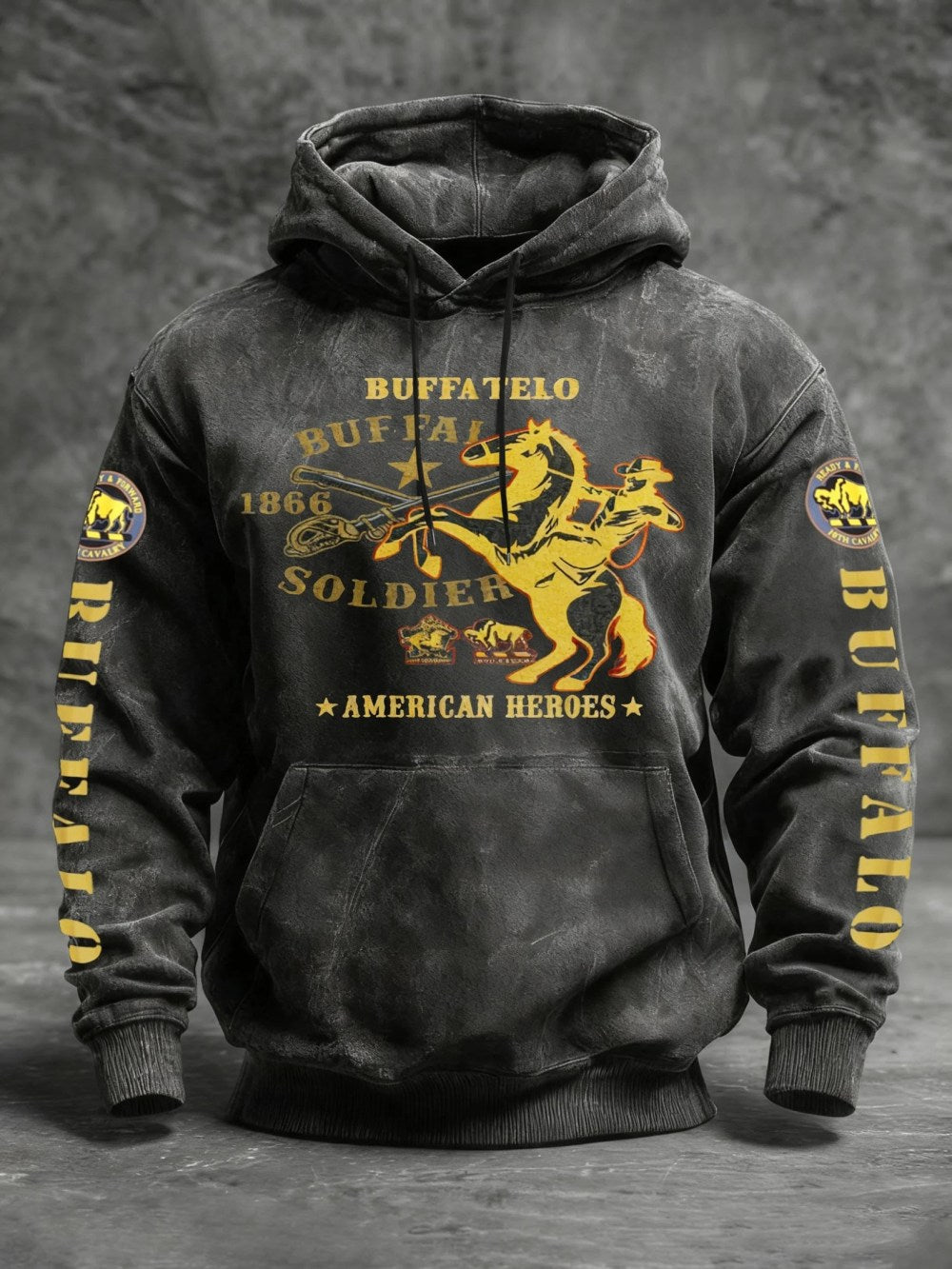Buffalo Soldiers American Heroes Hoodie Black Soldiers 1866 Hoodie Gifts For Veterans - Lilybirchmarket