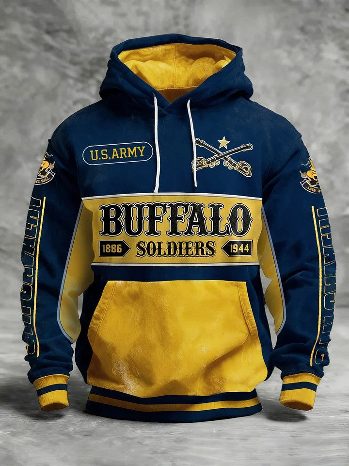 Buffalo Soldiers Hoodie 1886 1944 US Army Merch African American Heroes Apparel Gifts - Lilybirchmarket