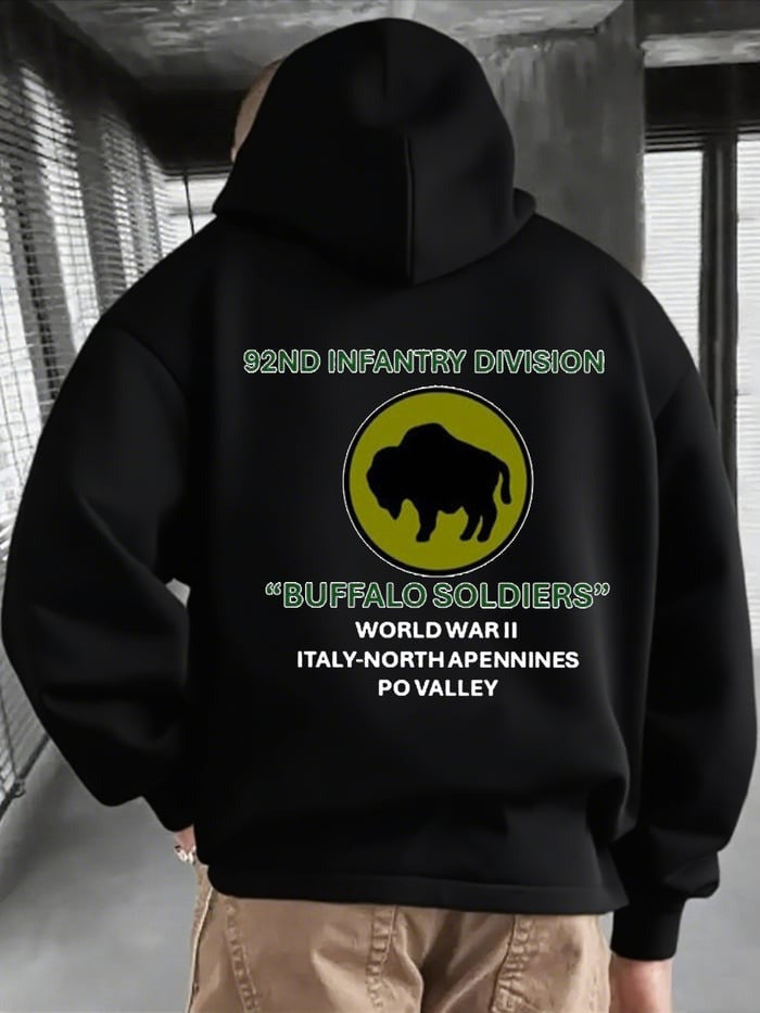 Buffalo Soldiers Hoodie 92nd Infantry Division African American Heroes Merch Gifts For Veteran - Lilybirchmarket
