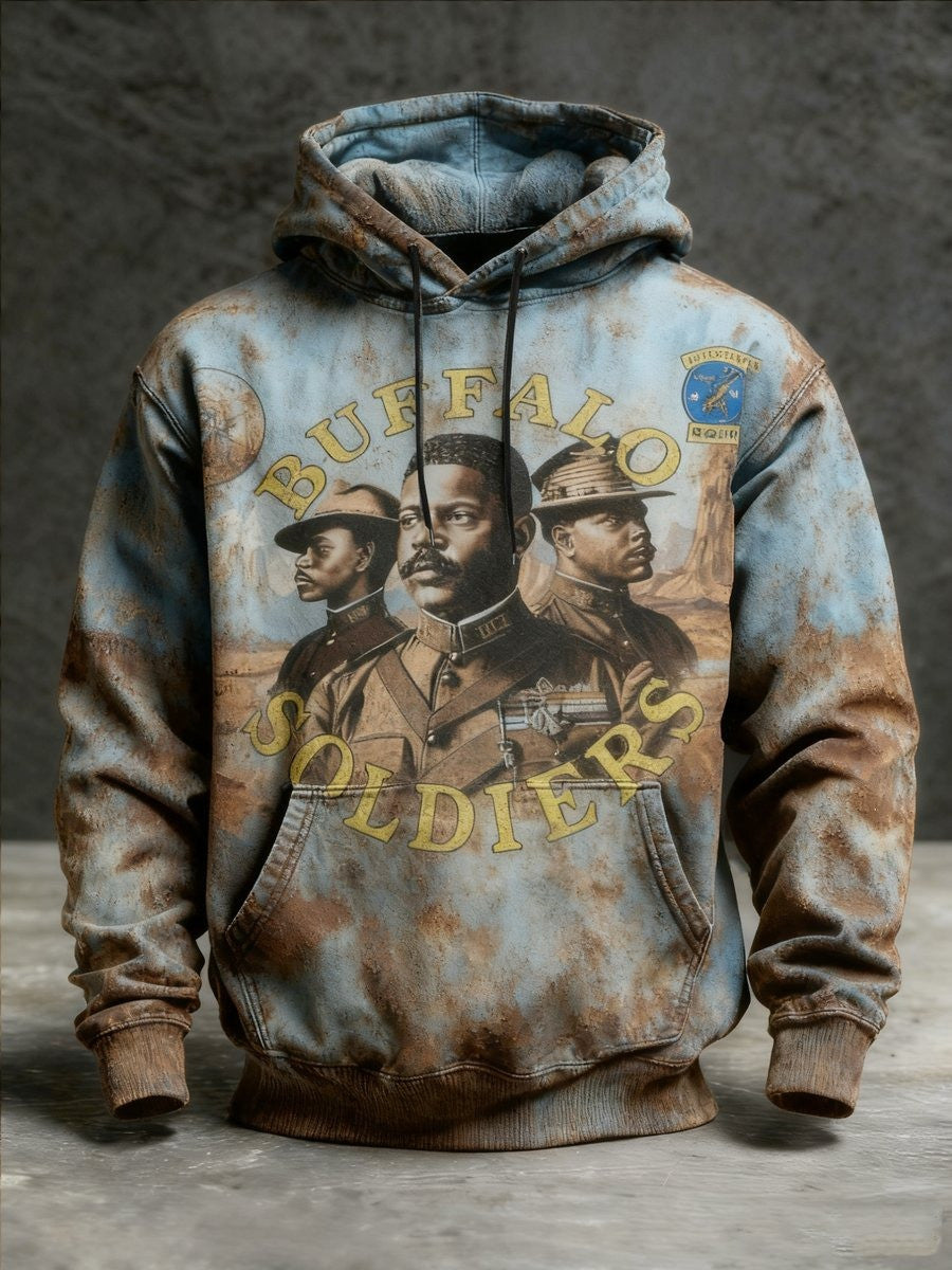Buffalo Soldiers Hoodie African American Heroes Black History Apparel Gifts For Men - Lilybirchmarket
