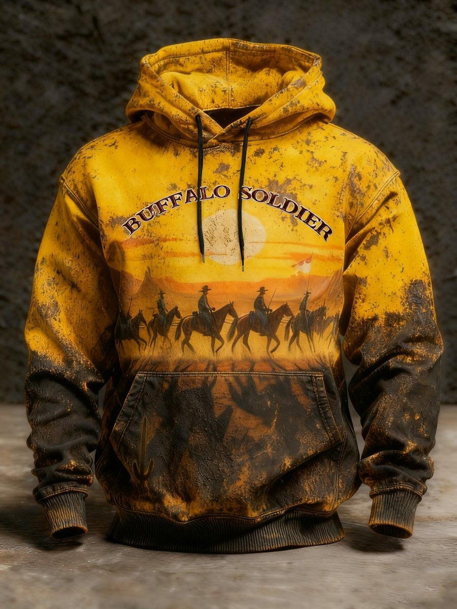 Buffalo Soldiers Hoodie African American Heroes Heritage Military Cowboy Merch Gifts - Lilybirchmarket
