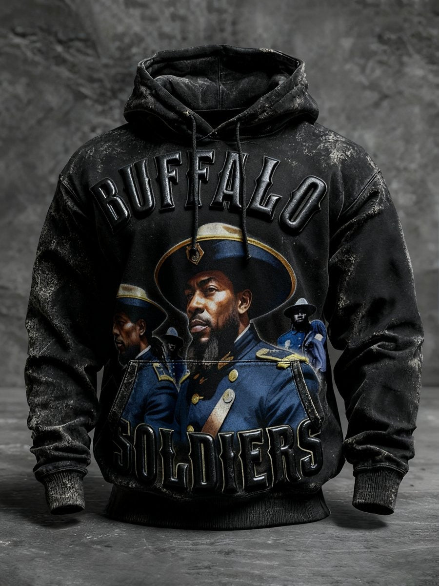 Buffalo Soldiers Hoodie African American Heroes US Western Merch Gifts For Men - Lilybirchmarket