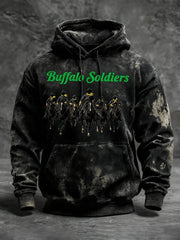 Buffalo Soldiers Hoodie African American Soldiers US Western Merch Gifts For Veteran Men - Lilybirchmarket