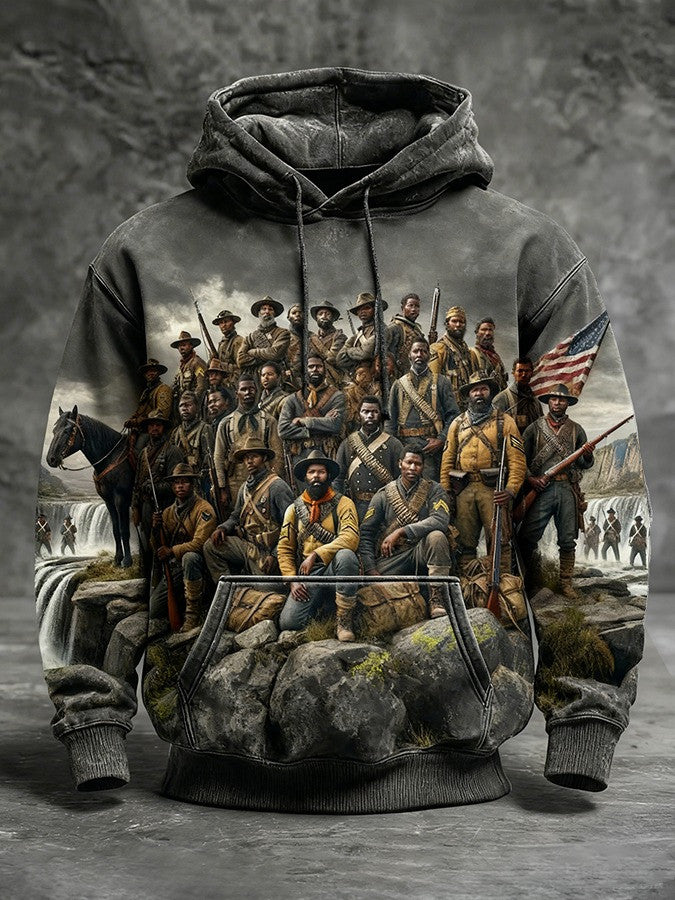 Buffalo Soldiers Hoodie Western Warriors African American US Army Historical Clothing - Lilybirchmarket