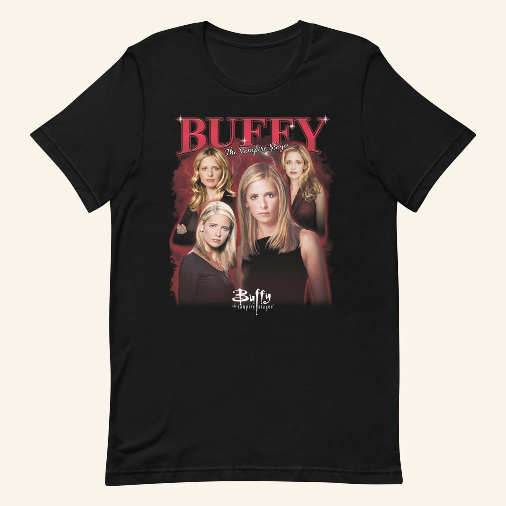 Buffy The Vampire Slayer Merch Buffy Collage T-Shirt Present For Movie Fans - Lily Birch Market