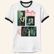 Buffy The Vampire Slayer Merch Multi Image Ringer T-Shirt Cool Gifts For Movie Fans - Lily Birch Market