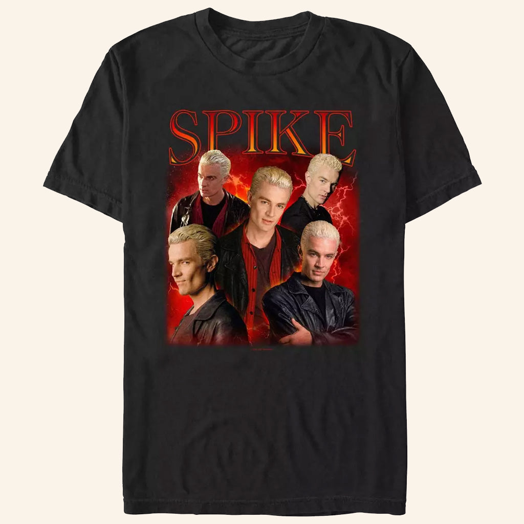 Buffy The Vampire Slayer Merch Spike Retro Montage T-Shirt Gifts Ideas For Movie Fans - Lily Birch Market