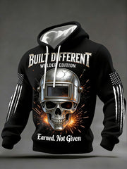 Built Different Welder Edition Hoodie Mens Earned Not Given Hooded Sweatshirt Gift For Welder - Lilybirchmarket