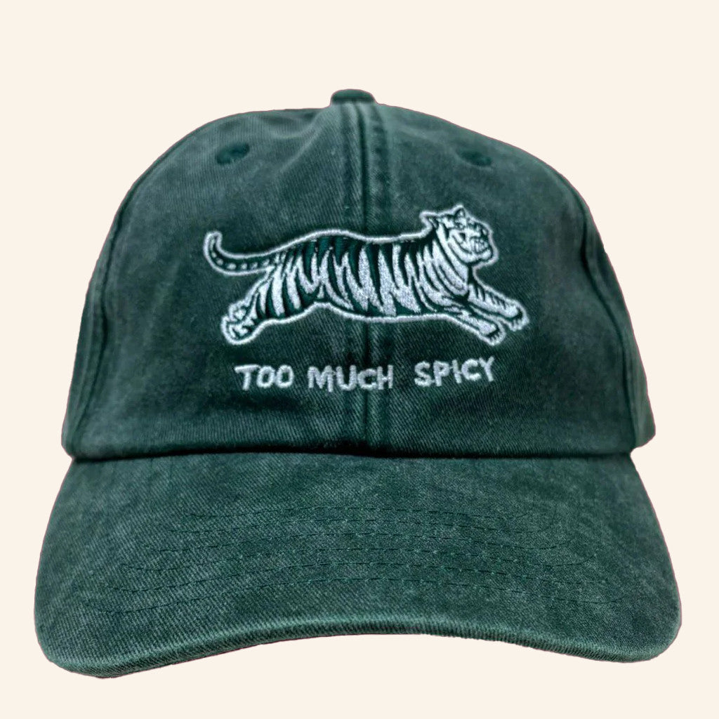 Bundobust Merch Tiger Too Much Spicy Embroidered Hat Gifts Ideas For Him - Lilybirchmarket