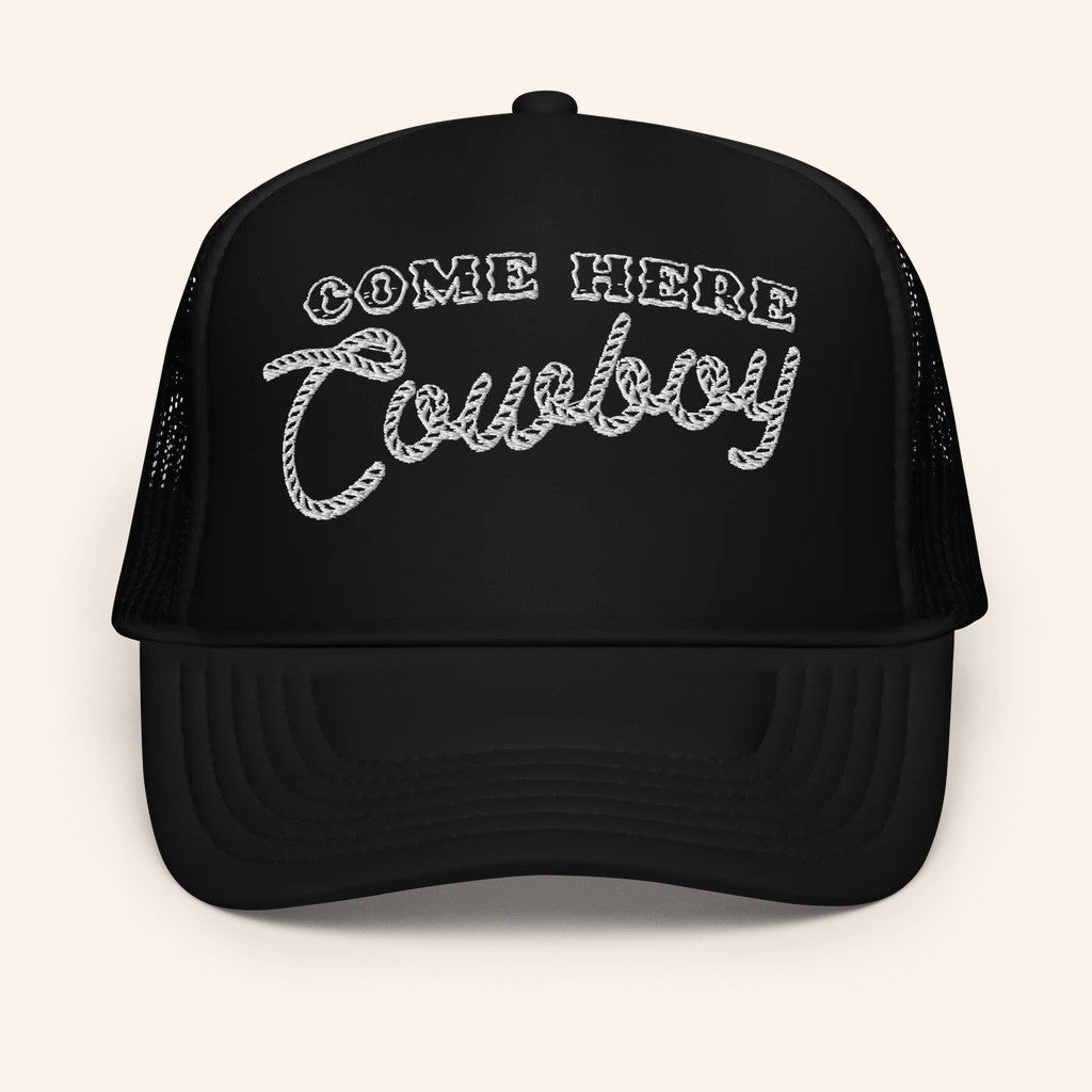 Bunnie XO Merch Come Here Cowboy Trucker Hat Christmas Gift Ideas For Friends - Lilybirchmarket