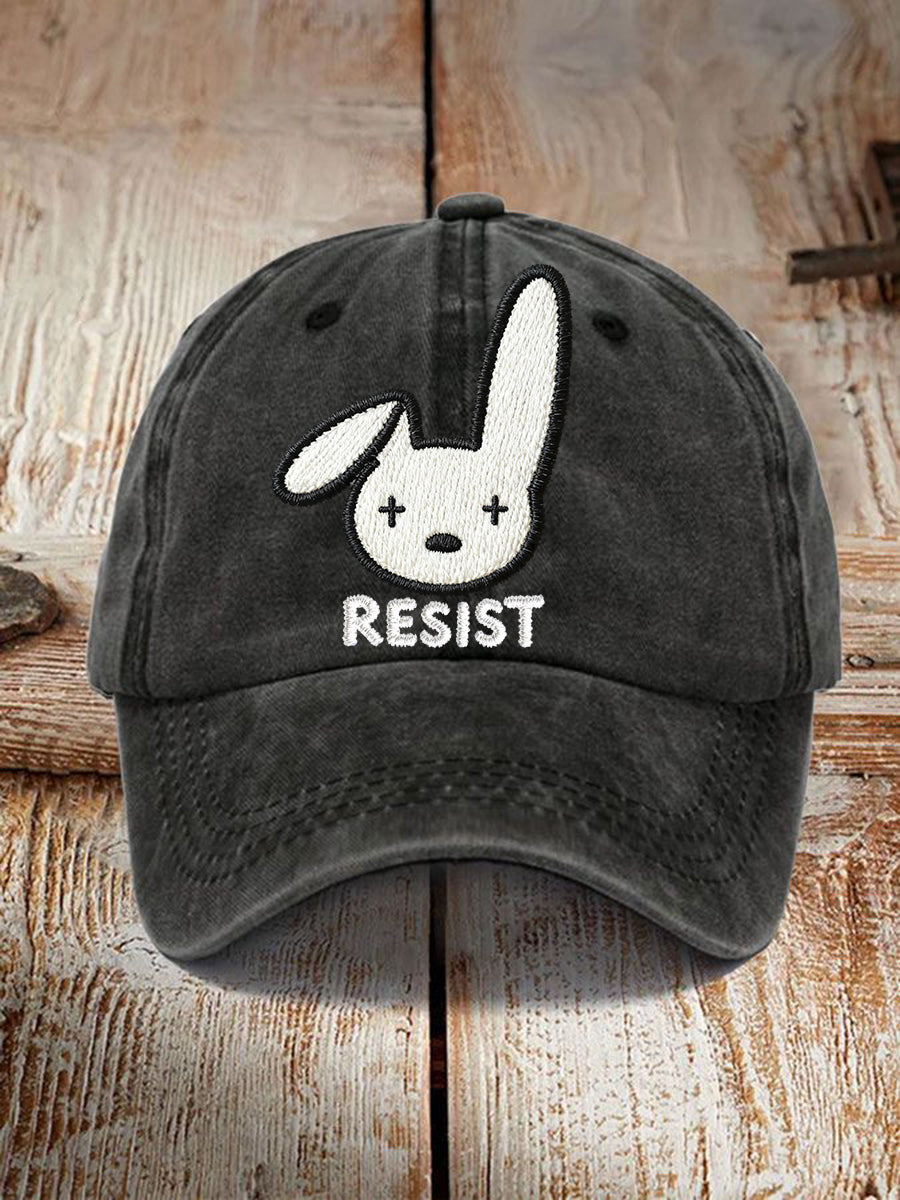 Bunny Resist Hat Embroidered 8647 Resist Portland Hat Gifts for Democracy Lovers - Lilybirchmarket