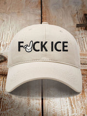 Bunny Resist Hat Embroidered F ICE Merch Gifts for Liberal Women Men - Lilybirchmarket