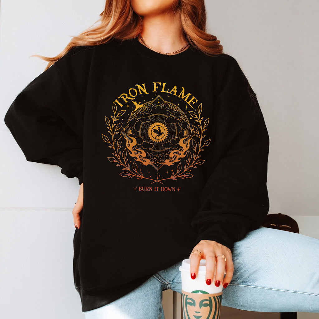 Burn It Down Iron Flame Book Series Sweatshirt Iron Flame Merch Christmas Gifts For Her - Lilybirchmarket