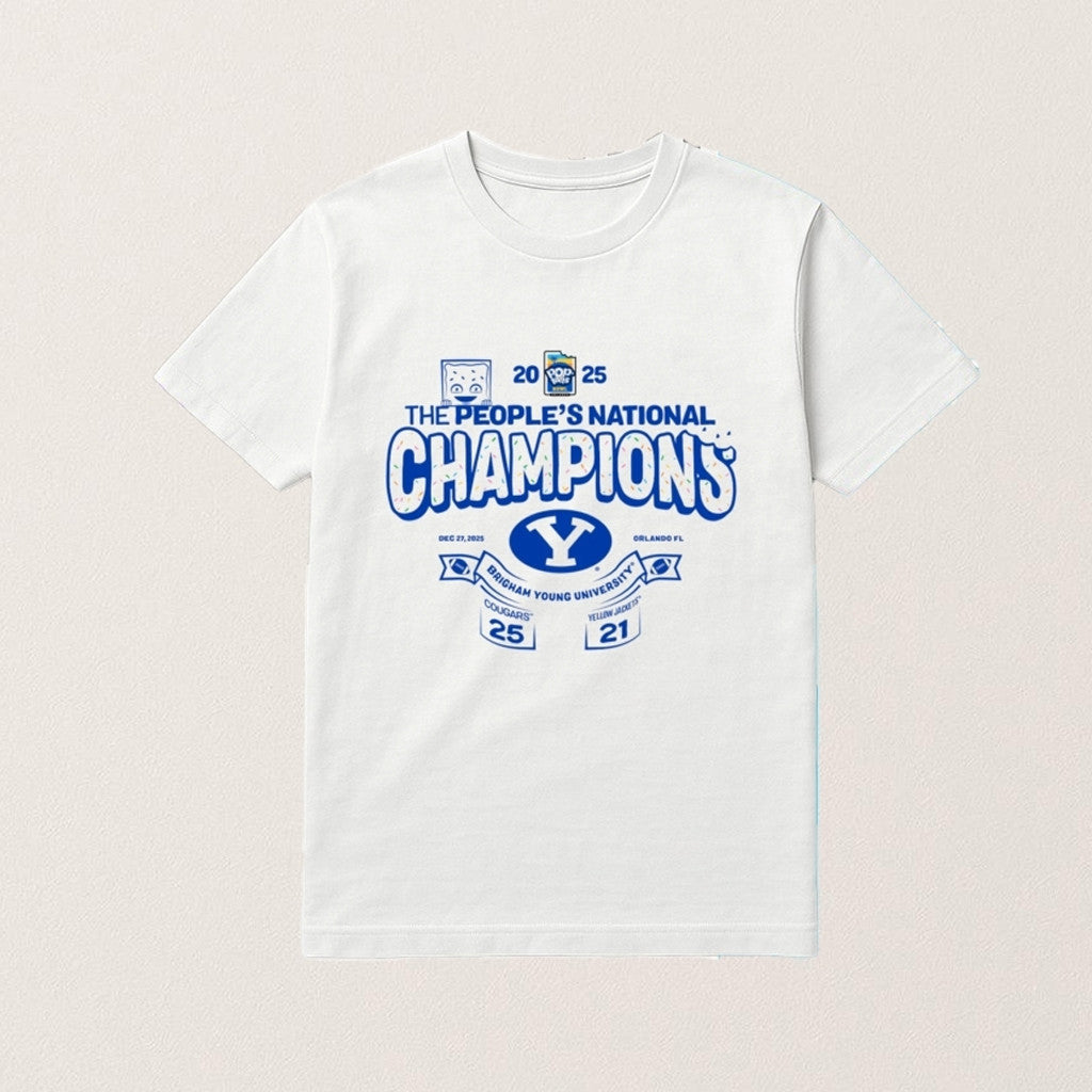 BYU Football 2025 Pop Tarts Bowl The Peoples National Champions T-Shirt BYU Football Merch - Lily Birch Market
