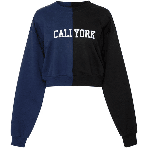 Cali York Sweatshirt Cali York Black And Navy Sweatshirt Gift For Wife - Lilybirchmarket