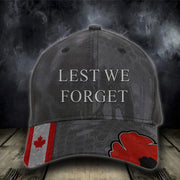 Canada Lest We Forget Hat Poppy Canada Veterans Remembrance Memorial Hat - Lilybirchmarket