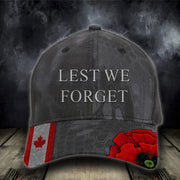 Canada Lest We Forget Hat Poppy Day Canadian Hat Memorial Gift Ideas - Lilybirchmarket
