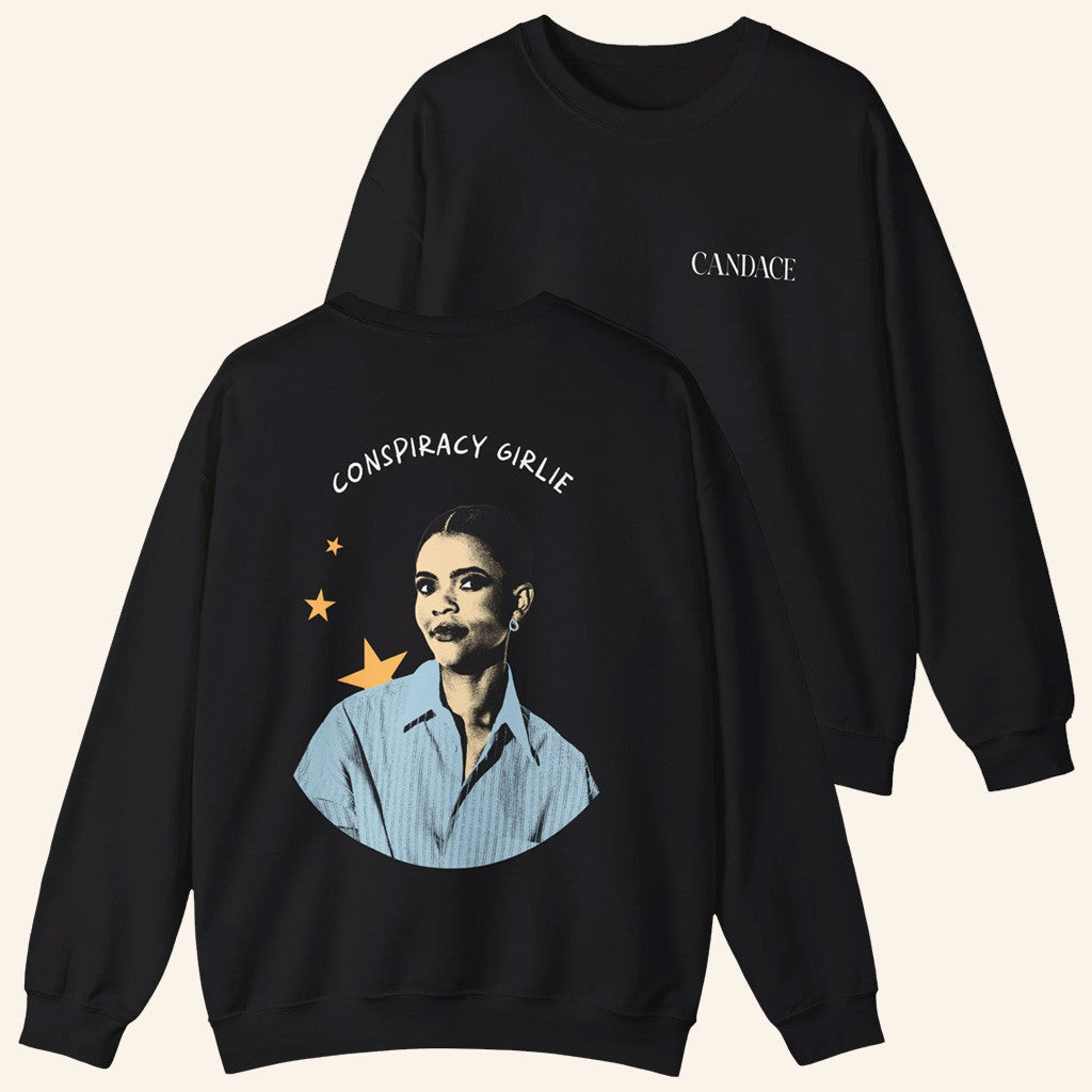 Candace Owens Merch Conspiracy Girlie Sweatshirt Black Best Gifts For Fans - Lilybirchmarket