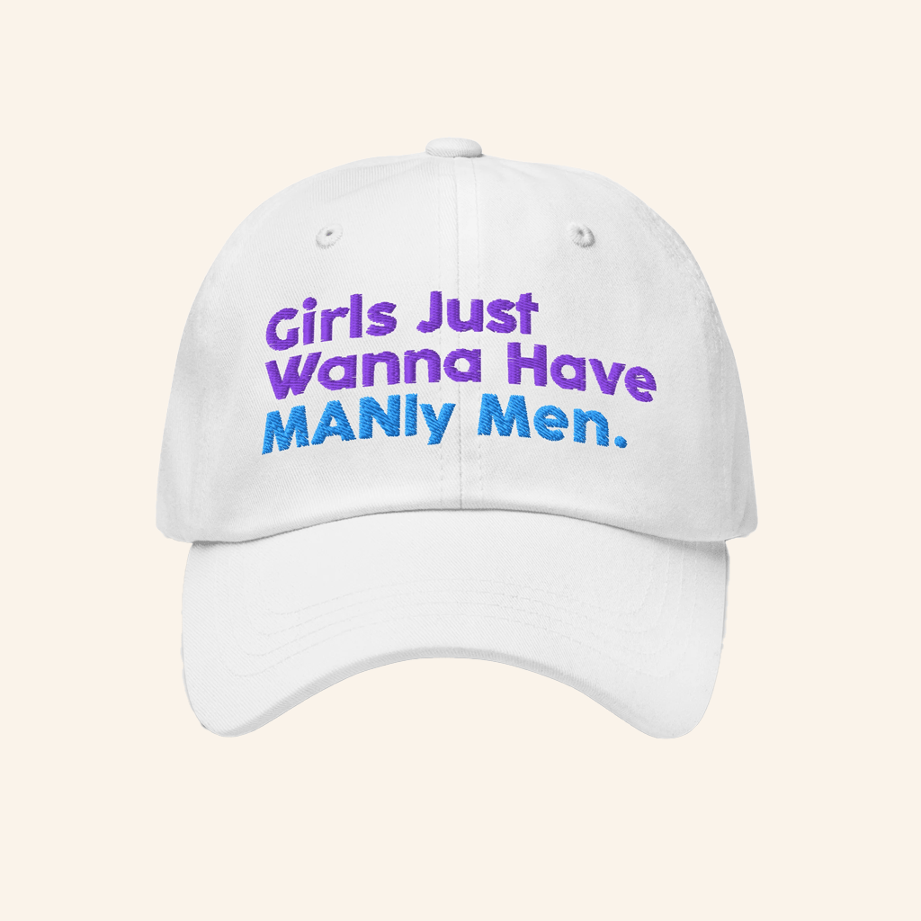 Candace Owens Merch Girls Just Wanna Have Manly Men Embroidered Hat Gifts For Him - Lilybirchmarket
