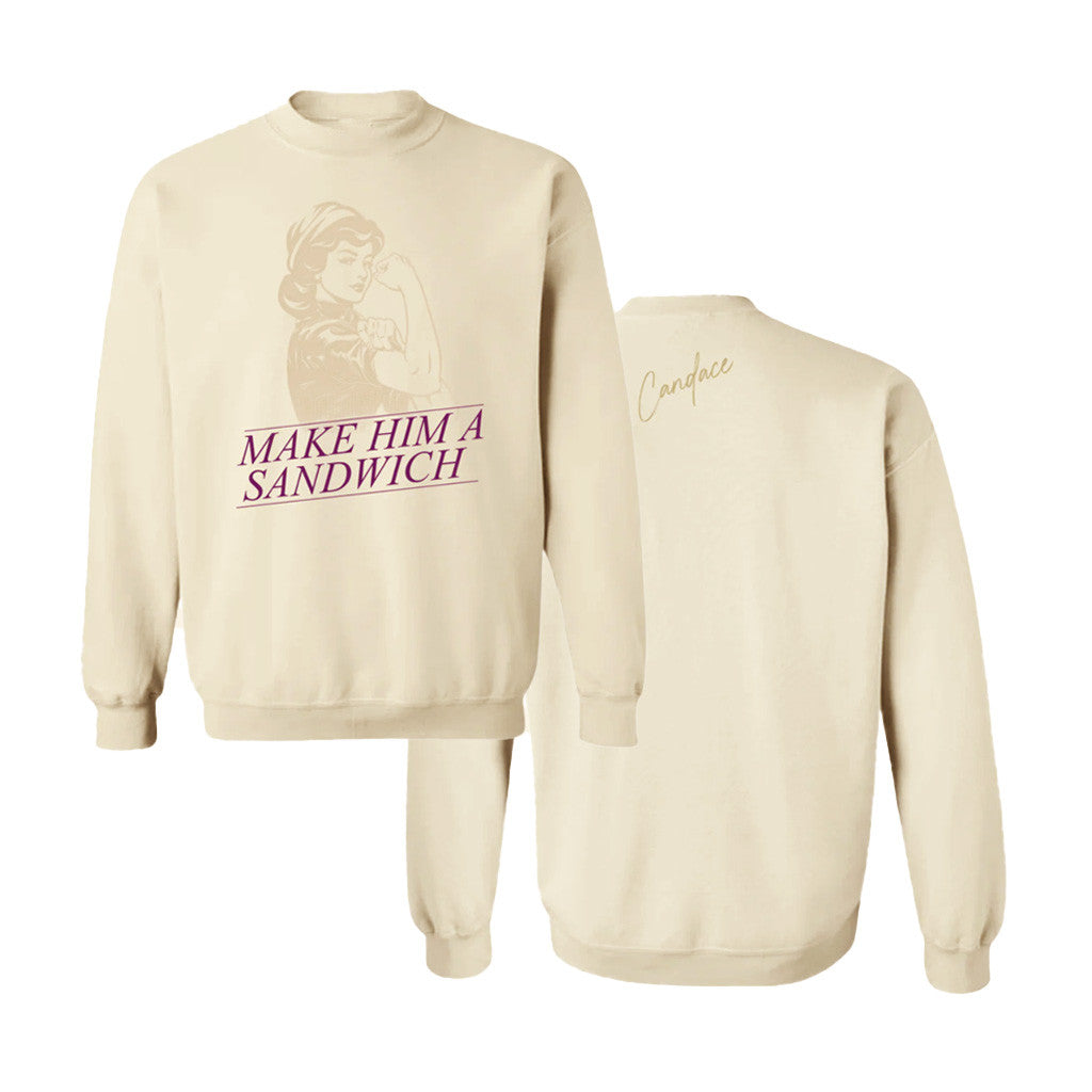 Candace Owens Merch Make Him A Sandwich Crewneck Sweatshirt Gifts For Her - Lilybirchmarket