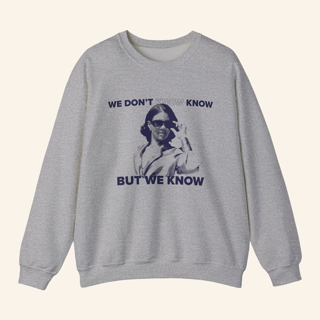 Candace Owens Merch We Know Glasses Crewneck Sweatshirt Best Gifts For Wife - Lilybirchmarket