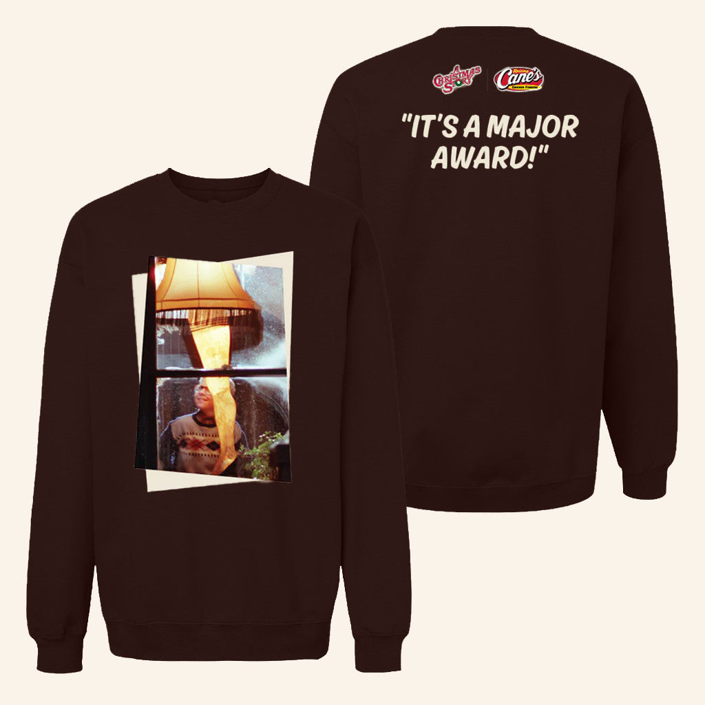 Canes Merch A Christmas Story Sweatshirt It's A Major Award Sweatshirt Xmas Gifts For Her - Lilybirchmarket
