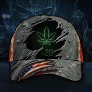 Cannabis Culture 420 3D Hat Marijuana American Flag Cap Dad Hat Gift For Men Father's Day Gift - Lilybirchmarket