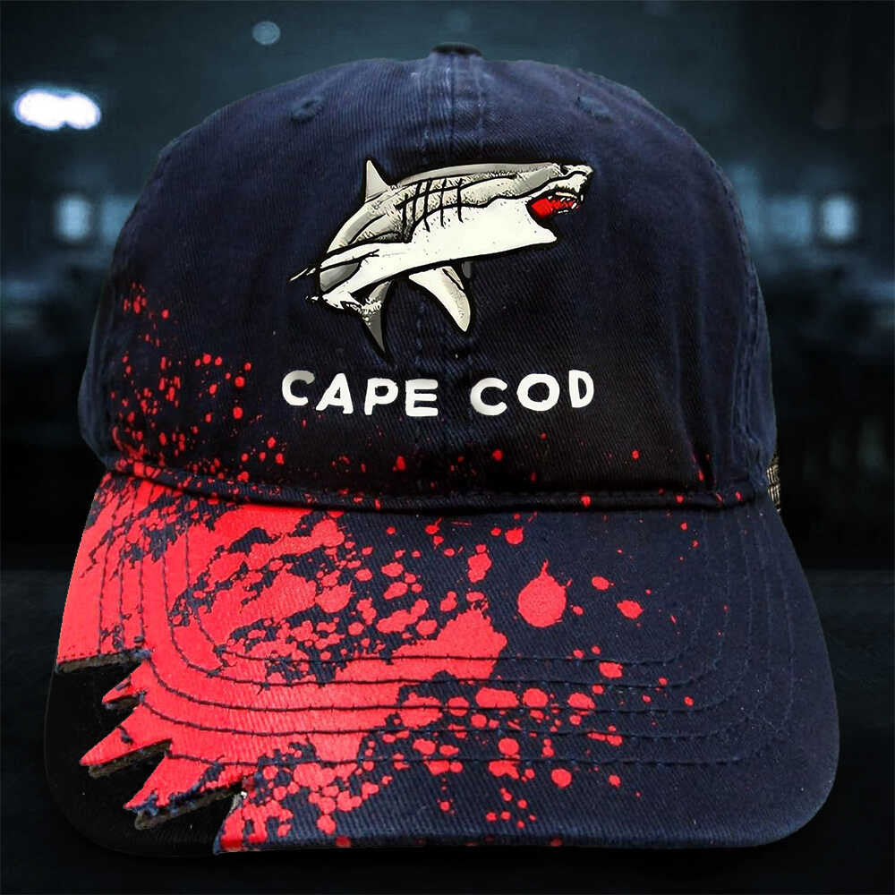 Cape Cod Shark Bite Hat Cape Cod Blood Shark Bite Hat Unique Gifts For Him - Lilybirchmarket