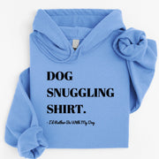 Cat Snuggling Shirt Hoodie I'd Rather Be With My Dog Hooded Sweatshirt Gift For Dog Lovers - Lilybirchmarket