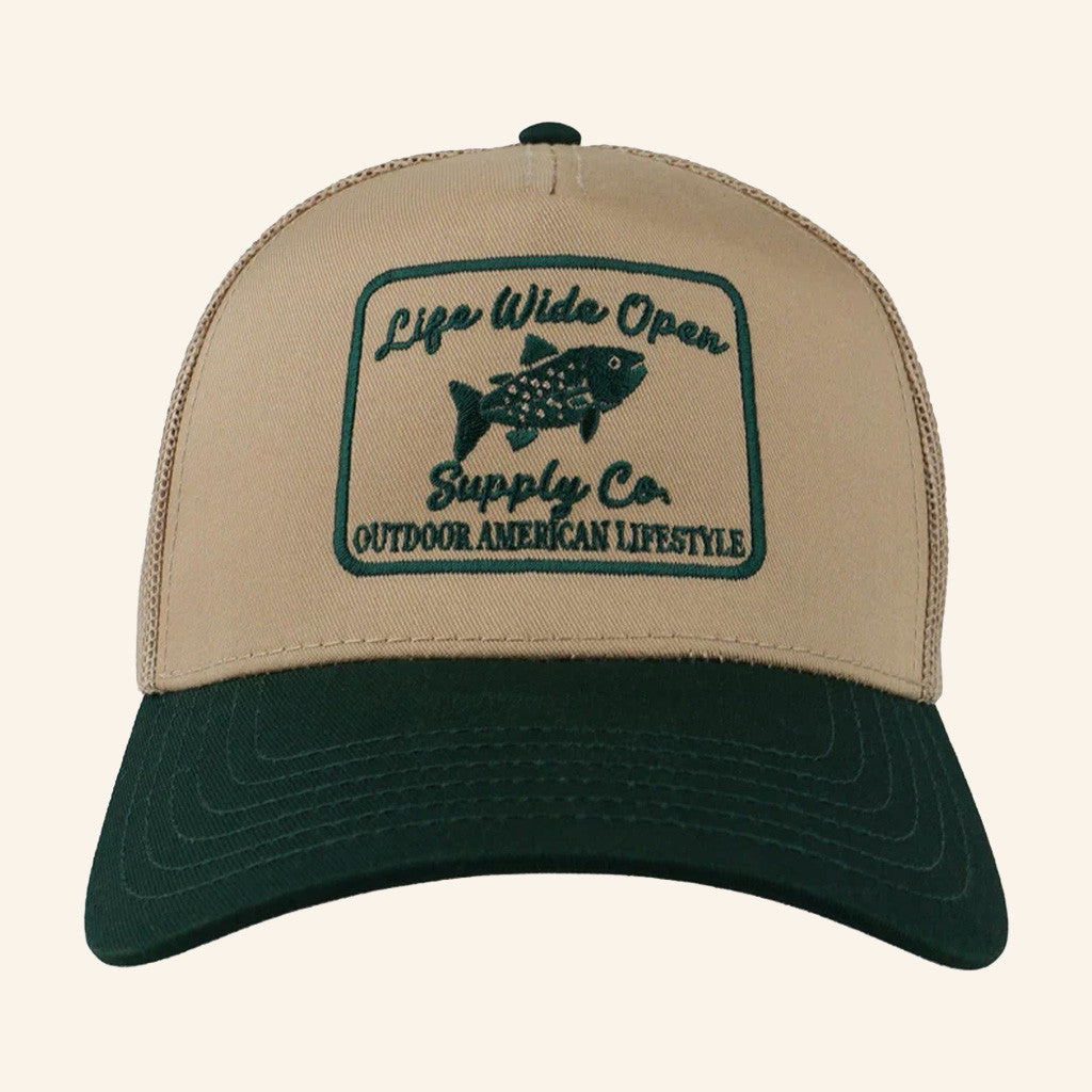CBOYSTV Merch Embroidered Fishing Trucker Hat Life Wide Open Hat Christmas Present For Dad - Lilybirchmarket