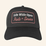 CBOYSTV Merch Parts And Service Embroidered Trucker Hat Life Wide Open Hat Gifts For Father - Lilybirchmarket