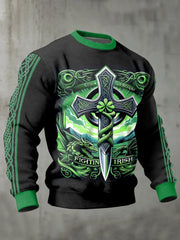  Celtic Cross St Patrick's Day Sweatshirt Men's St Patrick's Day Apparel Gifts For Father - TradiViet