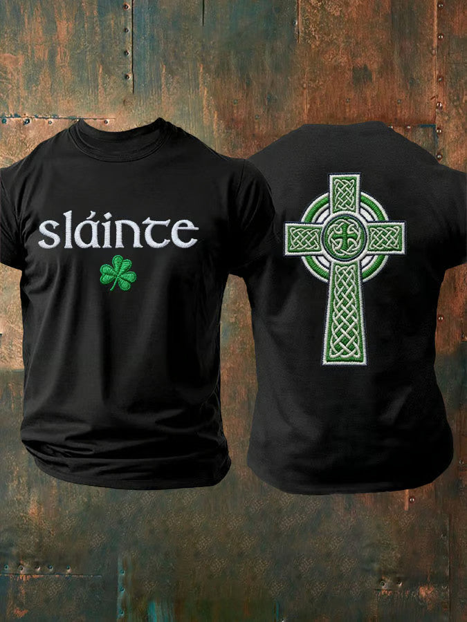  Celtic Cross St Patrick's Day T-Shirt Mens St Patricks Shirt Gifts For Boyfriend - TradiViet