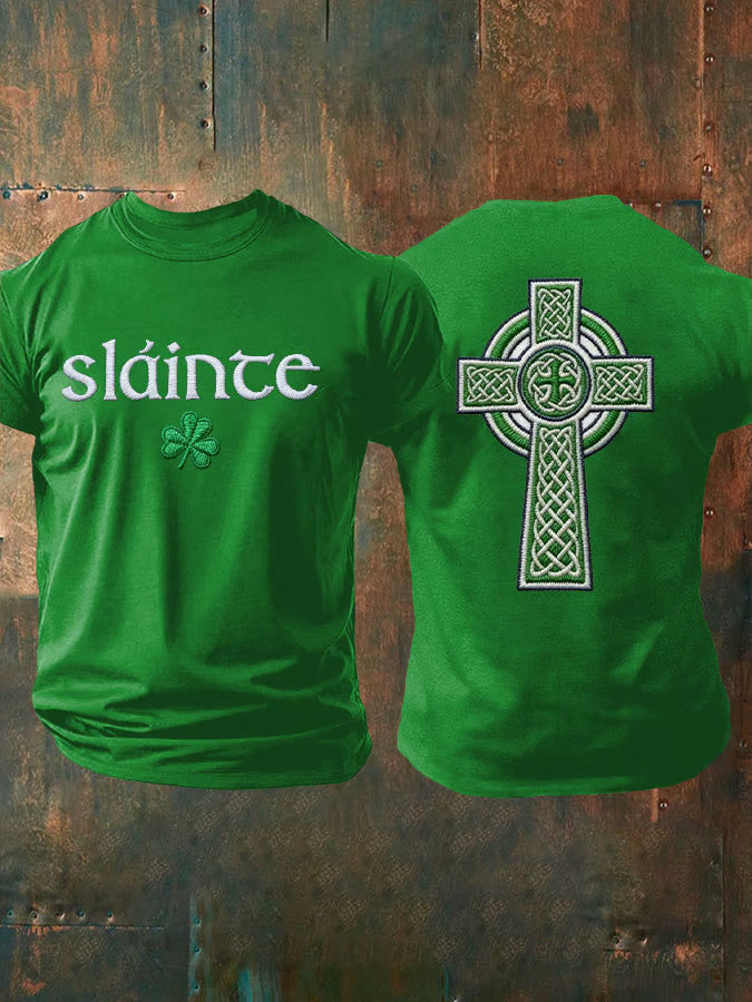  Celtic Cross St Patrick's Day T-Shirt Mens St Patricks Shirt Gifts For Boyfriend - TradiViet