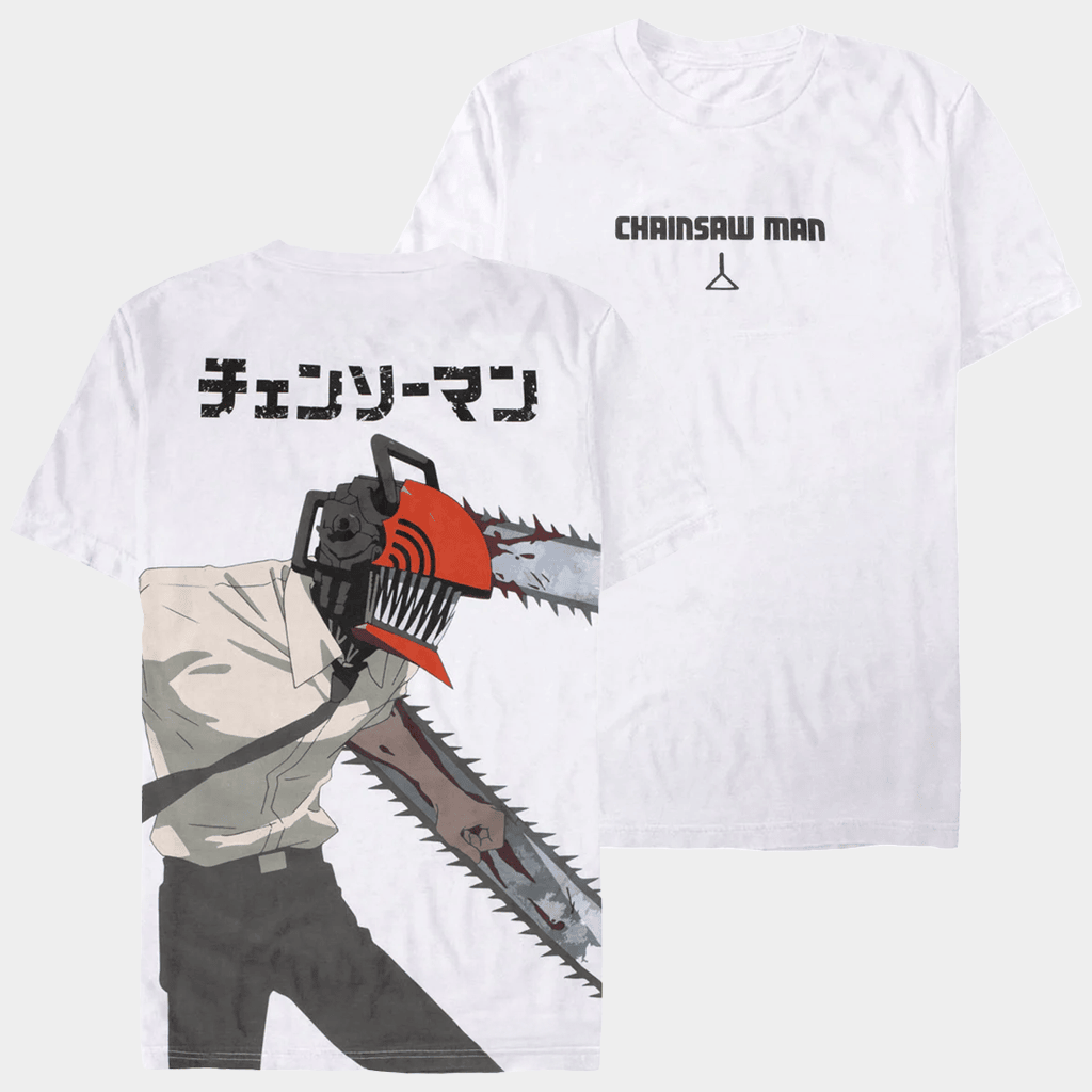 Chainsaw Man Merch Attack Mode T-Shirt White Presents For Anime Lovers - Lily Birch Market