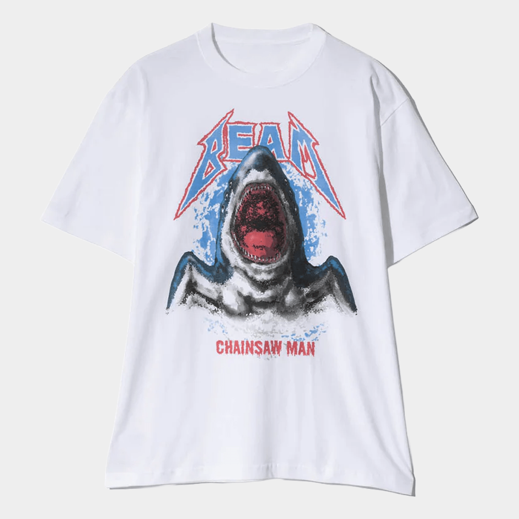 Chainsaw Man Merch Chainsaw Man X Glamb Beam T-Shirt White Unique Gifts For Him - Lily Birch Market