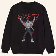 Chainsaw Man Merch Denji Splatter Portrait Sweatshirt Best Gifts For Anime Fans - Lilybirchmarket