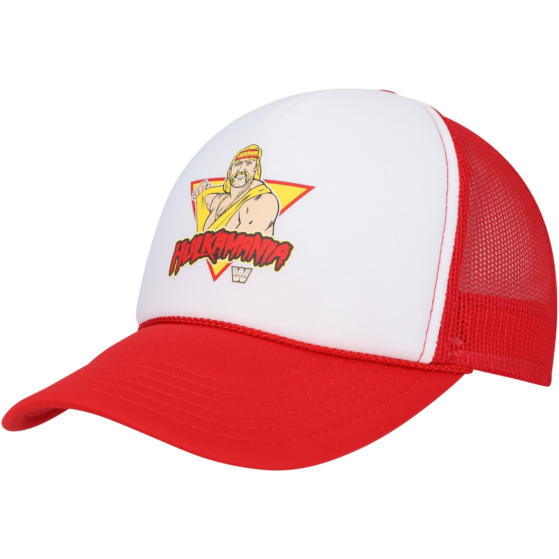 Chalk Line Redwhite Hulk Hogan Illustrated Trucker Adjustable Hat Hulk Hogan Merch - Lilybirchmarket