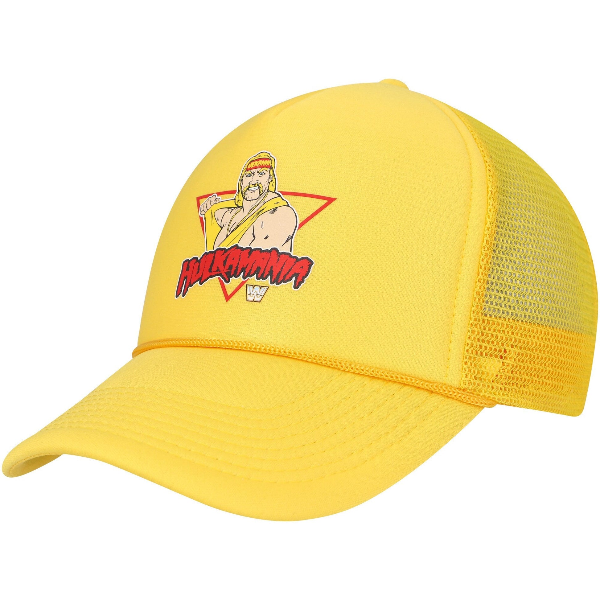 Chalk Line Yellowred Hulk Hogan Illustrated Trucker Adjustable Hat Hulk Hogan Merch - Lilybirchmarket