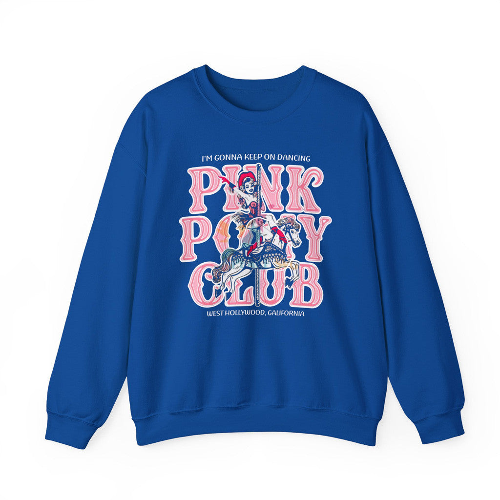 Chappell Roan Merch Tour 2025 Chappell Roan I'm Gonna Keep On Dancing Pink Pony Club Sweatshirt - Lilybirchmarket