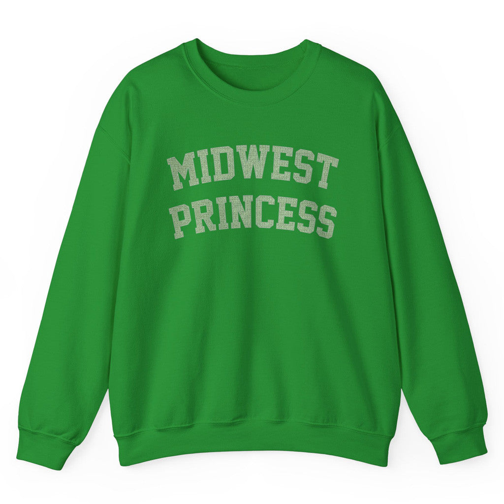 Chappell Roan Merch Tour 2025 Chappell Roan Midwest Princess Collegiate Sweatshirt Green - Lilybirchmarket