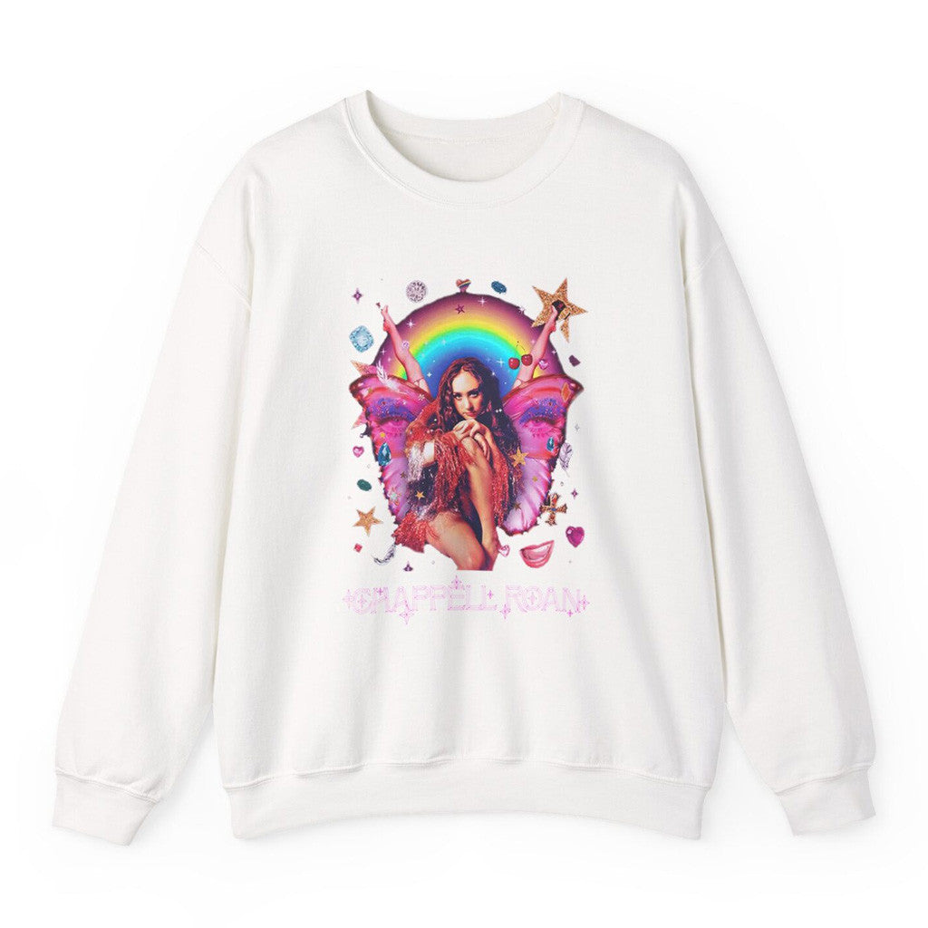 Chappell Roan Merch Tour 2025 Fairy Sweatshirt White Best Gifts For Music Lovers - Lilybirchmarket